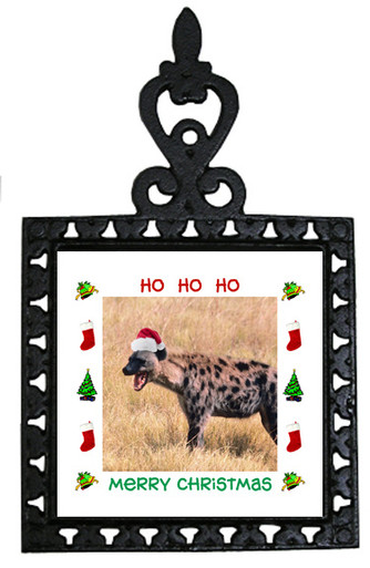 Hyena Christmas Trivet