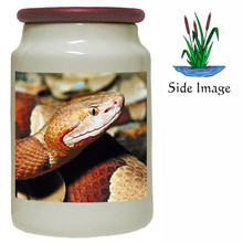 Copperhead Snake Canister Jar