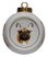 French Bulldog Porcelain Ball Christmas Ornament