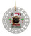 French Bulldog Porcelain Christmas Ornament
