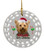 Yorkshire Terrier Porcelain Christmas Ornament