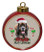 Leonberger Ceramic Red Drum Christmas Ornament