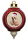 Cocker Spaniel Victorian Red & Gold Christmas Ornament