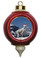 Mountain Goat Victorian Red & Gold Christmas Ornament