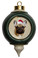 French Bulldog Victorian Green & Gold Christmas Ornament