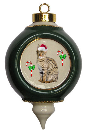 Savannah Victorian Green & Gold Christmas Ornament