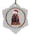 Bloodhound Ceramic Jolly Santa Snowflake Christmas Ornament