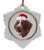 German Shorthaired Pointer Ceramic Jolly Santa Snowflake Christmas Ornament