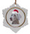 Weimaraner Ceramic Jolly Santa Snowflake Christmas Ornament