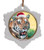 Tiger Ceramic Jolly Santa Snowflake Christmas Ornament