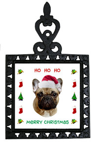 French Bulldog Christmas Trivet