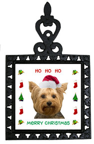 Yorkshire Terrier Christmas Trivet