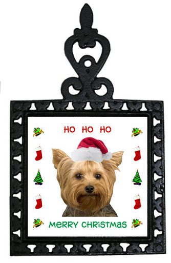 Yorkshire Terrier Christmas Trivet