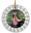 Hippo Porcelain Christmas Ornament