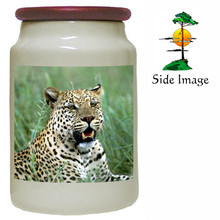 Leopard Canister Jar