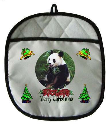 Panda Bear Christmas Pot Holder
