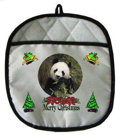 Panda Bear Christmas Pot Holder