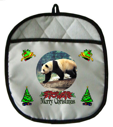 Panda Bear Christmas Pot Holder