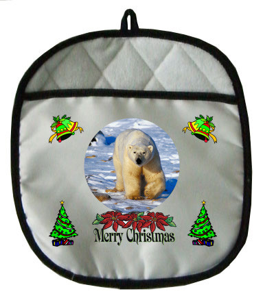 Polar Bear Christmas Pot Holder