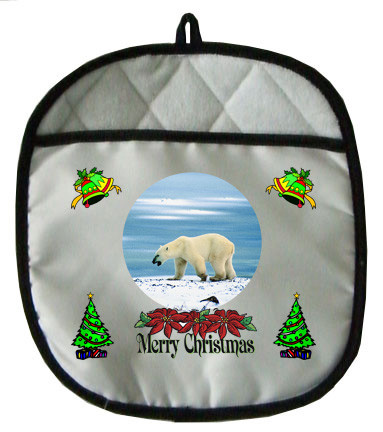 Polar Bear Christmas Pot Holder