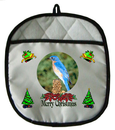 Bluebird Christmas Pot Holder