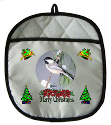 Chickadee Christmas Pot Holder