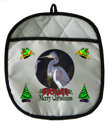 Louisiana Heron Christmas Pot Holder