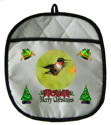 Hummingbird Christmas Pot Holder
