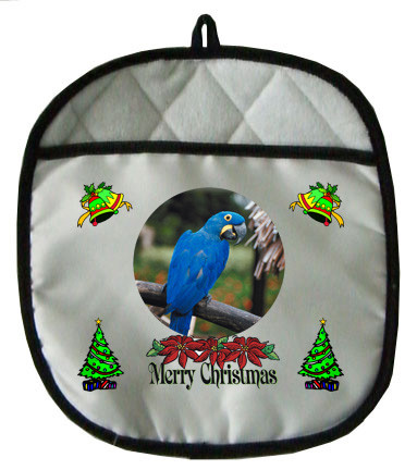 Macaw Christmas Pot Holder