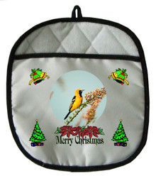 Oriole Christmas Pot Holder