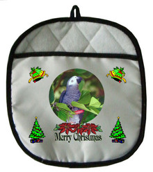 African Grey Parrot Christmas Pot Holder