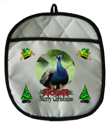 Peacock Christmas Pot Holder