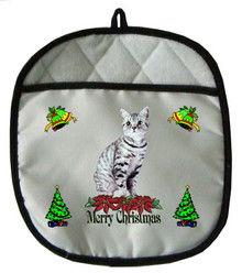 American Shorthair Cat Christmas Pot Holder