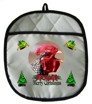 Rooster Christmas Pot Holder