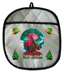 Rooster Christmas Pot Holder