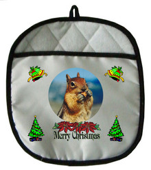 Chipmunk Christmas Pot Holder