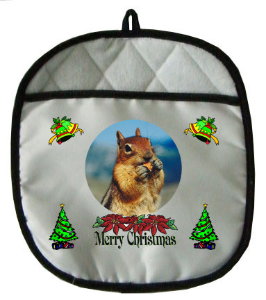 Chipmunk Christmas Pot Holder