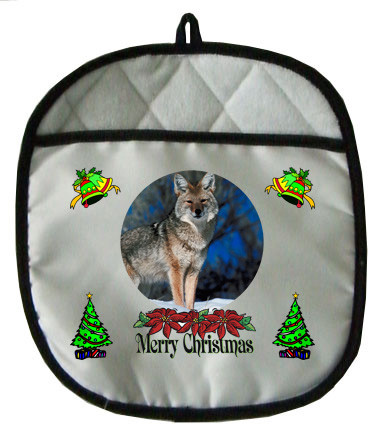 Coyote Christmas Pot Holder