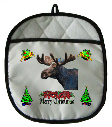 Moose Christmas Pot Holder
