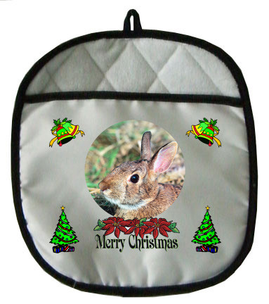 Rabbit Christmas Pot Holder