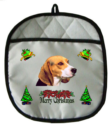 Beagle Christmas Pot Holder