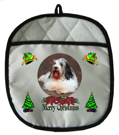 Bearded Collie Christmas Pot Holder