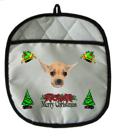 Chihuahua Christmas Pot Holder