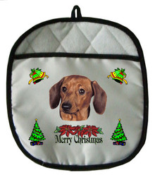 Dachshund Christmas Pot Holder