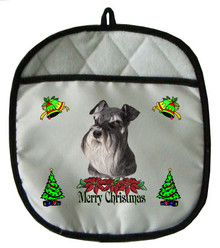 Schnauzer Christmas Pot Holder