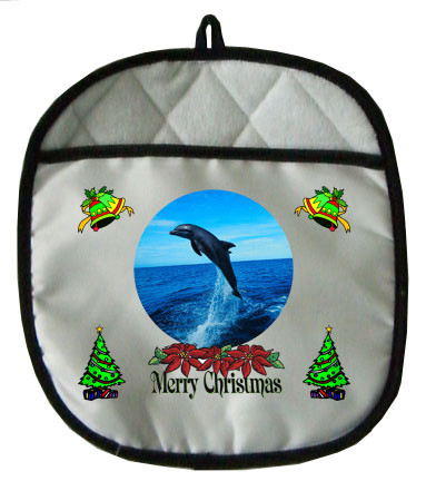 Dolphin Christmas Pot Holder