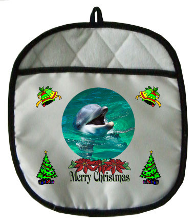 Dolphin Christmas Pot Holder