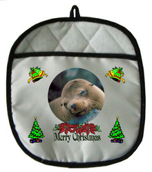Sea Lion Christmas Pot Holder