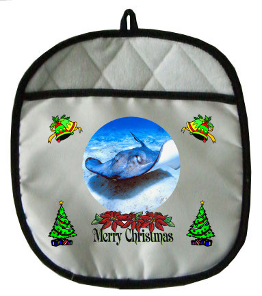 Stingray Christmas Pot Holder