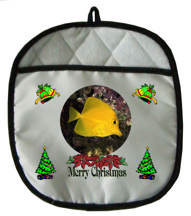 Yellow Tang Christmas Pot Holder